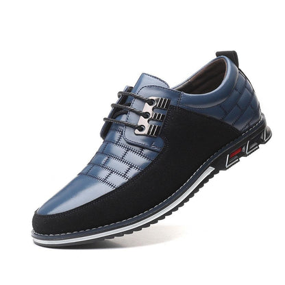 Men Leather Shoes Autumn Men's Casual Shoes Breathable Light Weight Black Sneakers Driving Shoes Pointed Toe Business Men Shoes - Yiepp Store