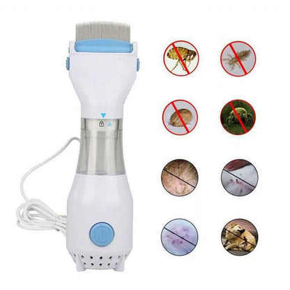 Electric Pet Flea Comb Grooming Lice Comb Portable Puppies Flea Grooming Cleaning Tool and Filter Mesh Bag - Yiepp Store