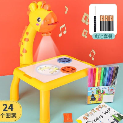 Children's Toy Led Projector Art Drawing Table Kid Painting Board Arts and Crafts Projection Educational Learning Toy Paint Tool - Yiepp Store