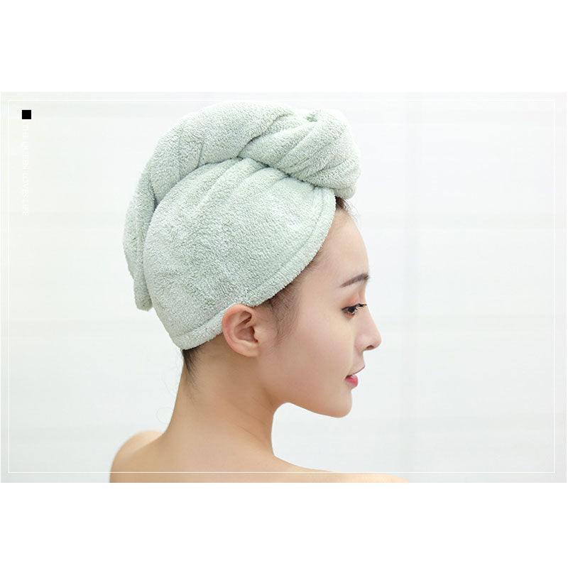 Women Girl's Magic Microfiber Shower Cap Towel Bath Hats for Women Dry Hair Cap Quick Drying Soft for Lady Turban Head - Yiepp Store