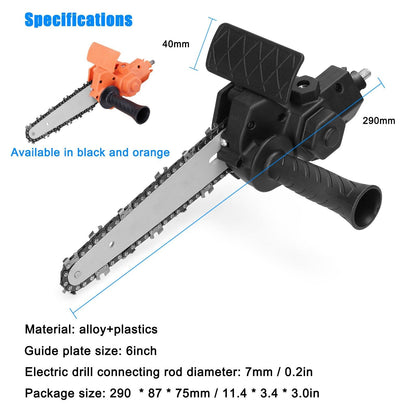 4/6 Inch Electric Drill Modified To Electric Chainsaw Tool Attachment Electric Chainsaws Accessory Set Woodworking Cutting Tool - Yiepp Store