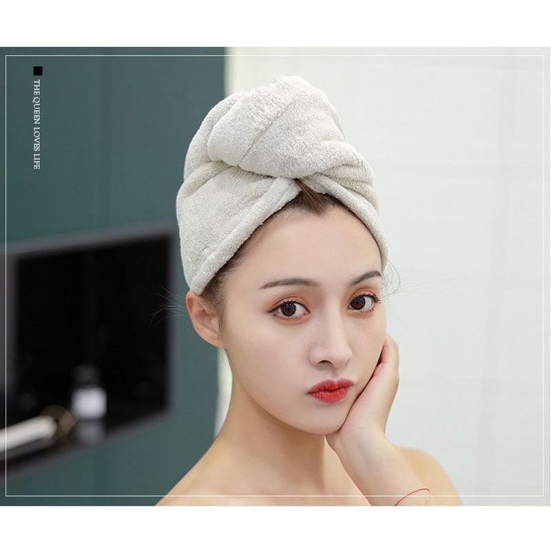 Women Girl's Magic Microfiber Shower Cap Towel Bath Hats for Women Dry Hair Cap Quick Drying Soft for Lady Turban Head - Yiepp Store