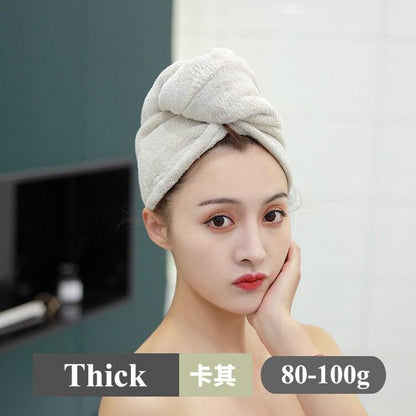 Women Girl's Magic Microfiber Shower Cap Towel Bath Hats for Women Dry Hair Cap Quick Drying Soft for Lady Turban Head - Yiepp Store