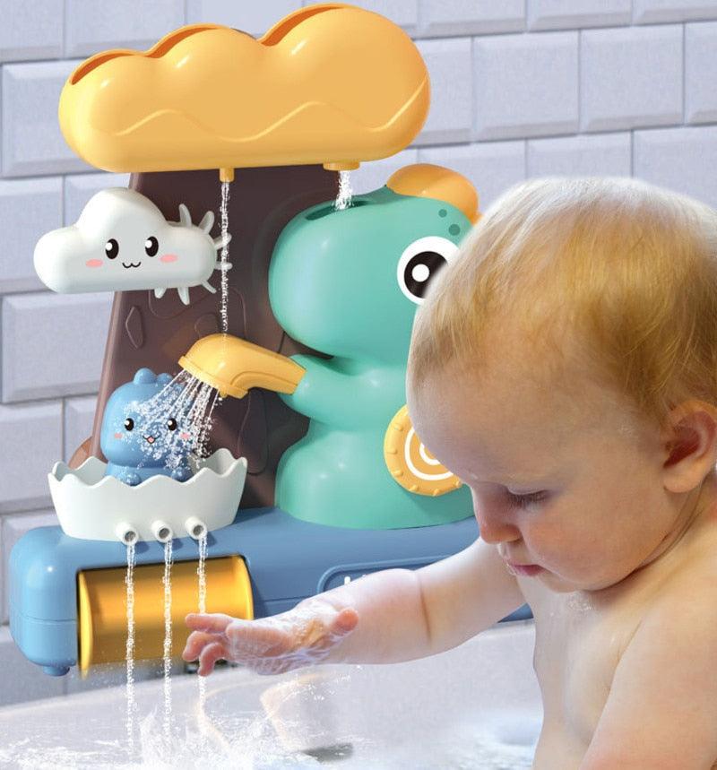 Baby Bath Toys DIY Slide Tracks Pipeline Yellow Ducks Bathroom Bathtub Play Rainbow Shower Water Educational Toys For Children - Yiepp Store