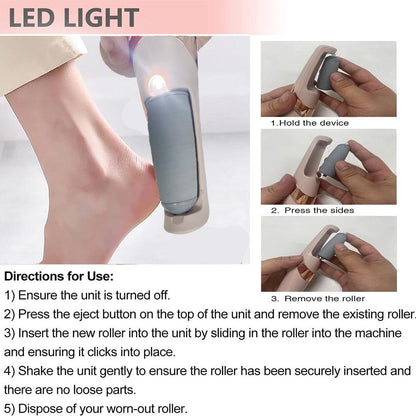 Professional Electric Foot File Callus Remover Pedicure Machine Apparatus for Heels Grinding Device Foot Corns Remove Roller - Yiepp Store