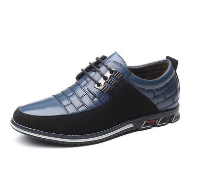 Men Leather Shoes Autumn Men's Casual Shoes Breathable Light Weight Black Sneakers Driving Shoes Pointed Toe Business Men Shoes - Yiepp Store