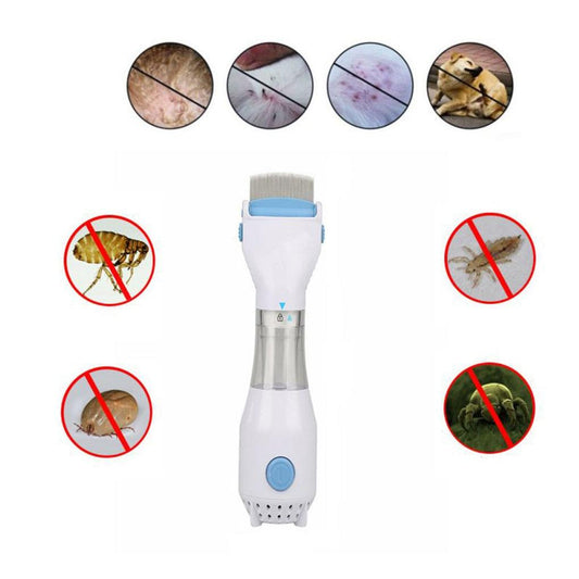 Electric Pet Flea Comb Grooming Lice Comb Portable Puppies Flea Grooming Cleaning Tool and Filter Mesh Bag - Yiepp Store